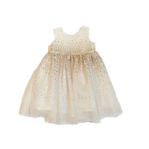 H&M cream sparkly party dress size 18-25 mo.